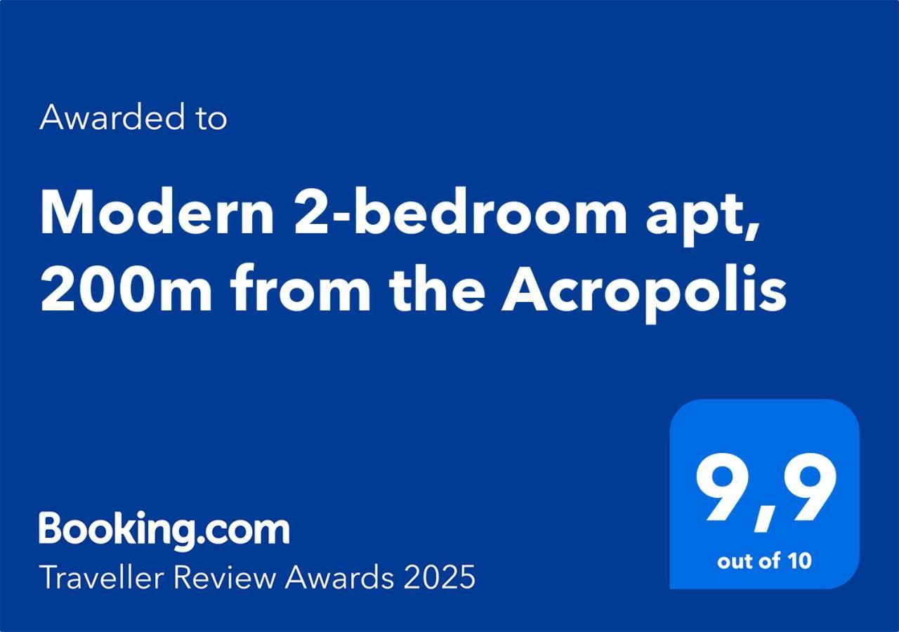 Modern 2-Bedroom Apt, 200M From The Acropolis Atenas Exterior foto